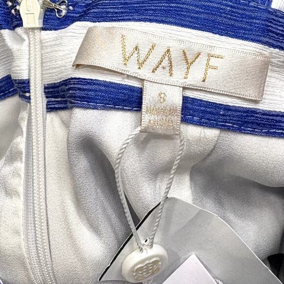 WAYF Size S Halter Jumpsuit Striped Sailor Nautical Coastal Spring Summer Preppy - Picture 4 of 10